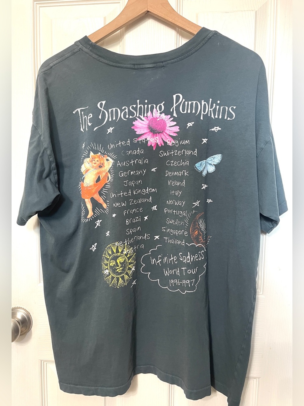 Day Dreamer Free People Smashing Pumpkins Infinite Sadness Tee Sz M 100% Cotton - Picture 7 of 10